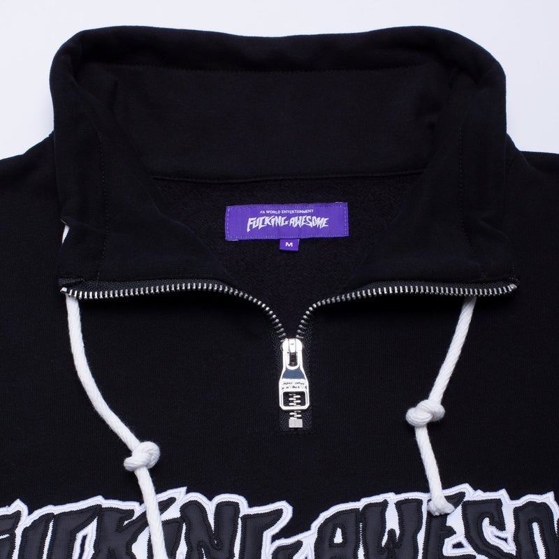 Fucking Awesome Quarter Zip Pullover, black