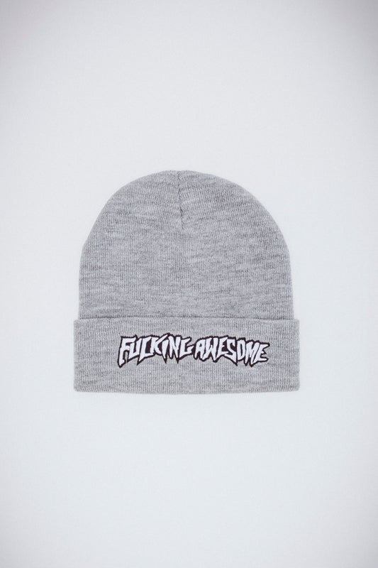 Fucking Awesome Stamp Cuff Beanie, grey
