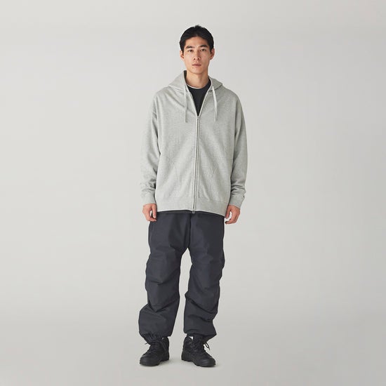 Snow Peak Recycled Cotton Zip Up Hoodie, grey