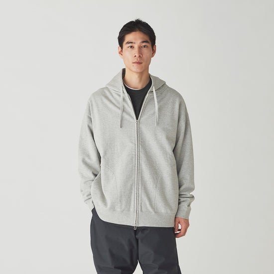 Snow Peak Recycled Cotton Zip Up Hoodie, grey