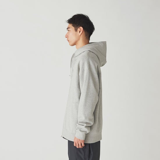 Snow Peak Recycled Cotton Zip Up Hoodie, grey