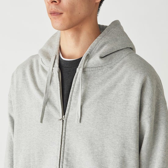 Snow Peak Recycled Cotton Zip Up Hoodie, grey