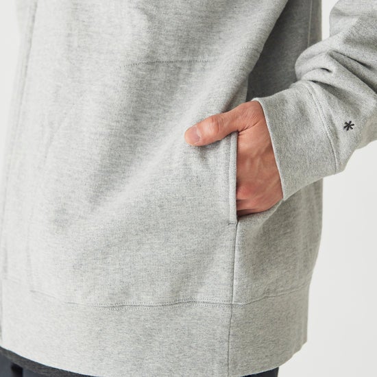 Snow Peak Recycled Cotton Zip Up Hoodie, grey