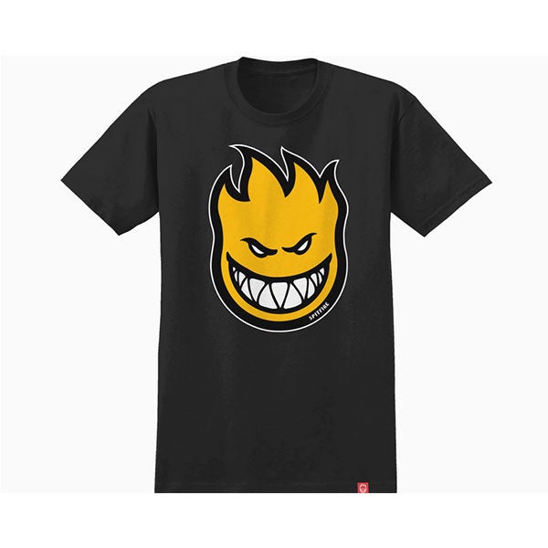 Spitfire Big Head Fill Tee, black / gold