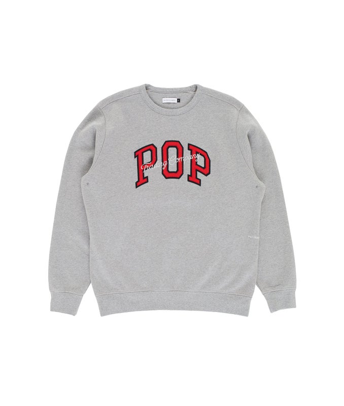 Pop Arch Crewneck, light heather grey