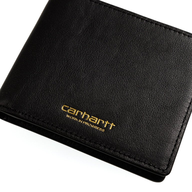 Carhartt Vegas Billfold Wallet, leather black / gold