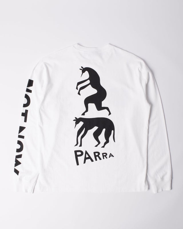 Parra There Will Be Not Long Sleeve T-shirt, white