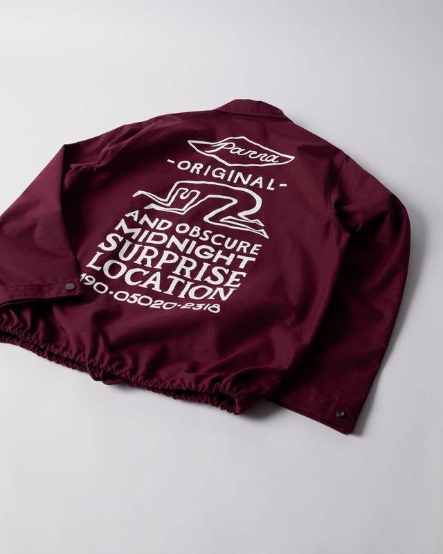 Parra Midnight Surprise Coach Jacket, burgundy