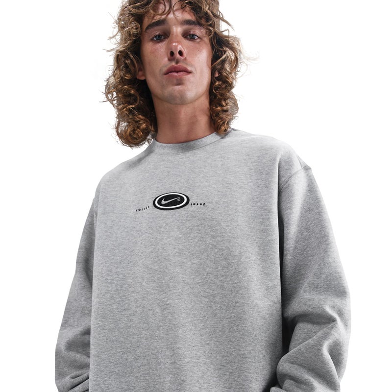 Nike SB Fleece Crewneck Sweatshirt 'Koston', grey heather