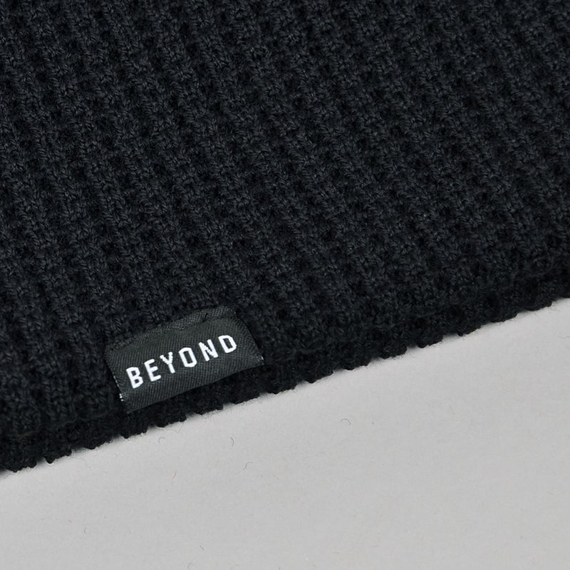 Beyond  Pattern Merino beanie, black