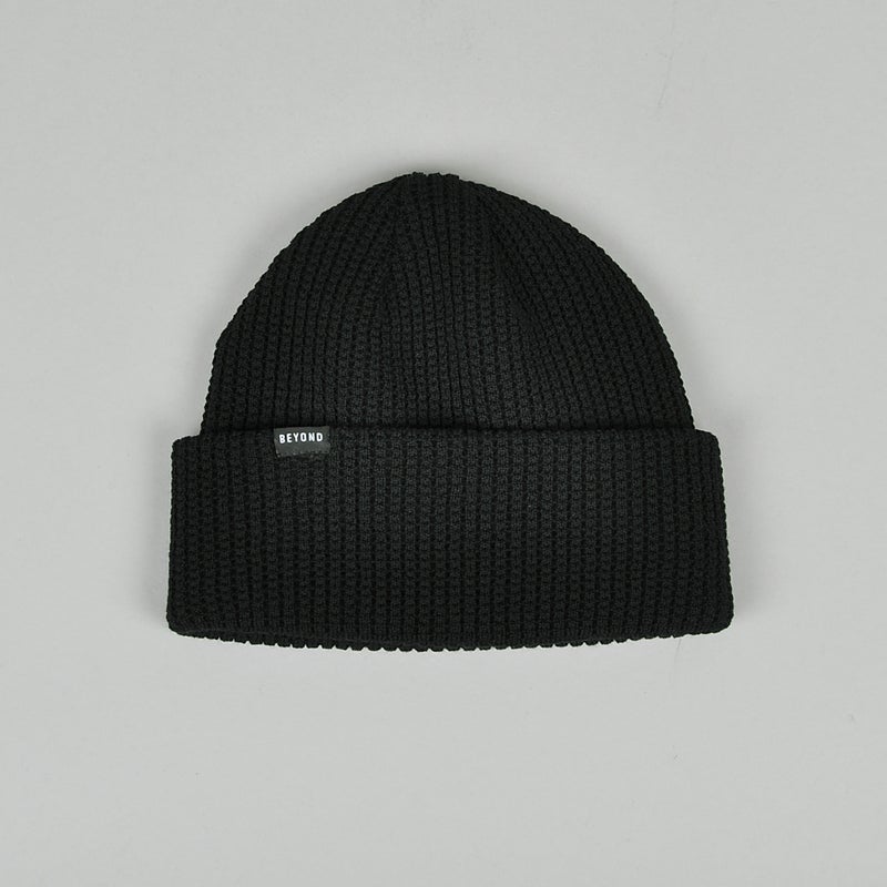 Beyond  Pattern Merino beanie, black