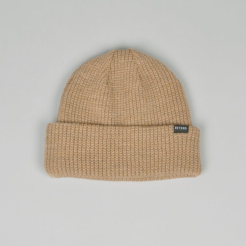 Beyond Pattern Merino beanie, cookie