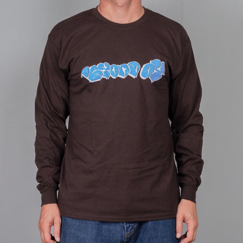Beyond Throw Up LS tee, dark brown