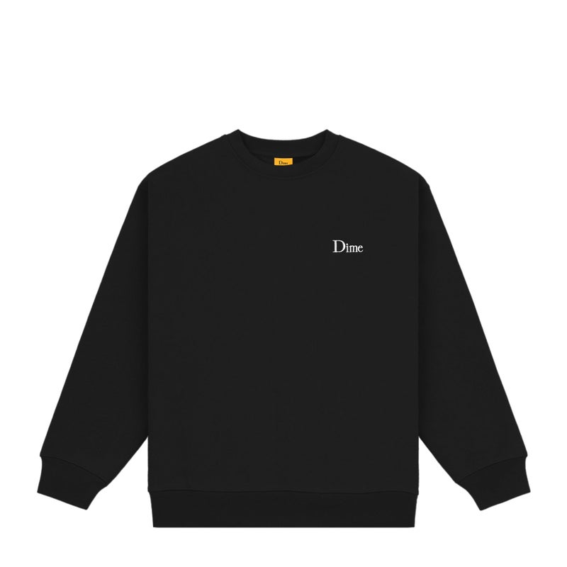 Dime Classic Small Logo Crewneck, black