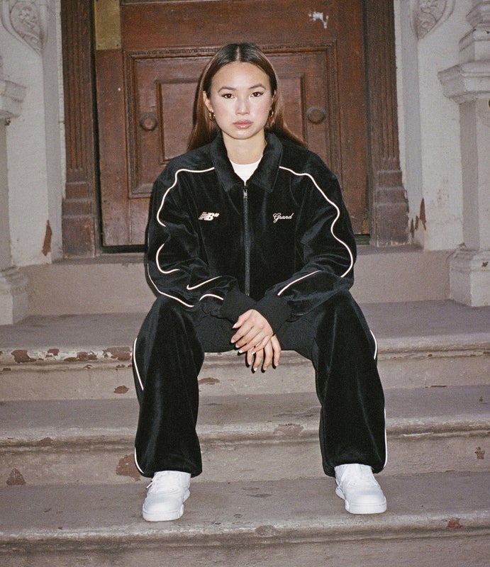 New Balance X Grand Collection Velour Track Jacket, black