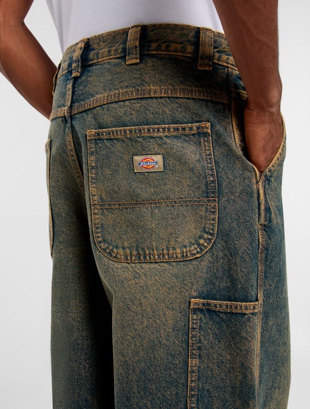 Dickies Madison Baggy Denim, yellow fade indigo