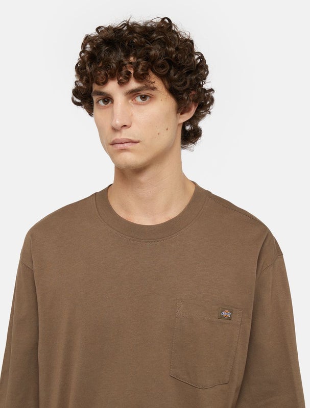 Dickies Luray Pocket LS Tee, mushroom