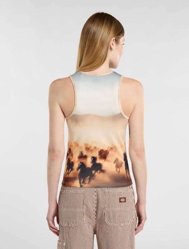 Dickies Running Wild Top, brown / multi