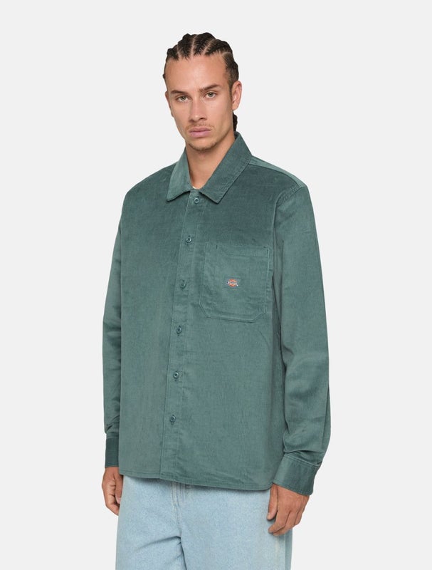 Dickies Corduroy LS Shirt, lincoln green