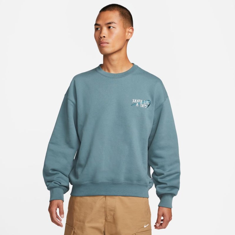 Nike SB "Skate Like A Girl" Crew, mineral slate / dark teal green