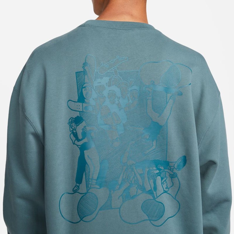 Nike SB "Skate Like A Girl" Crew, mineral slate / dark teal green