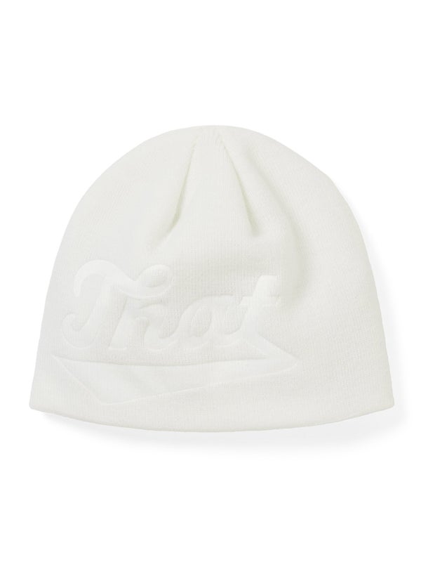 thisisneverthat, Debossed That No Cuff Beanie, white