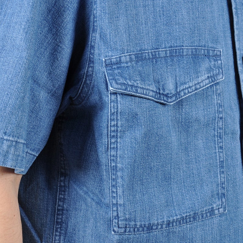 Edwin Big SS shirt, blue light stone washed