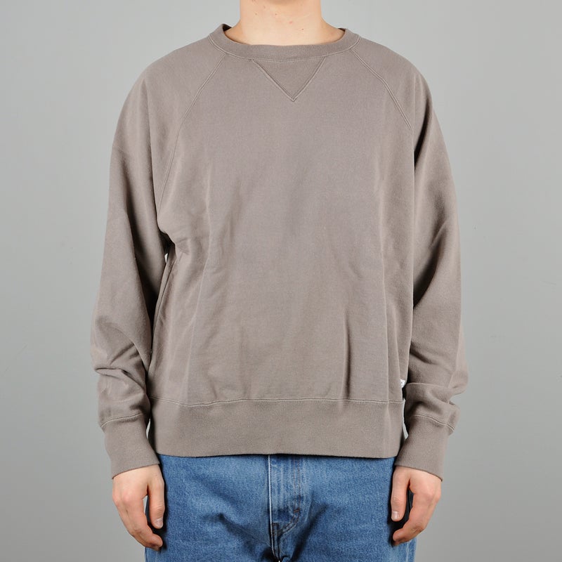 Edwin Raglan-sleeve Crewneck, grey / dye ozone