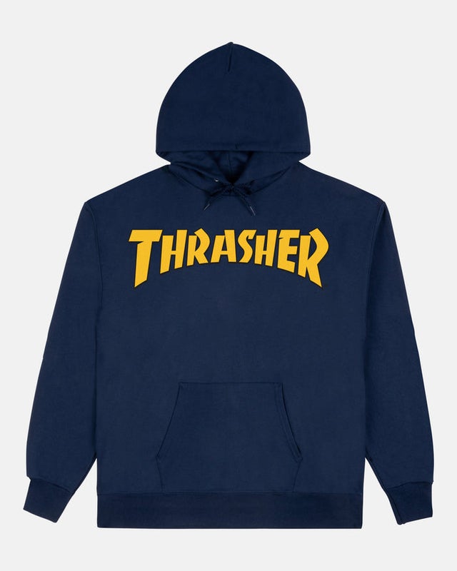 Thrasher Cover hood, navy / yellow