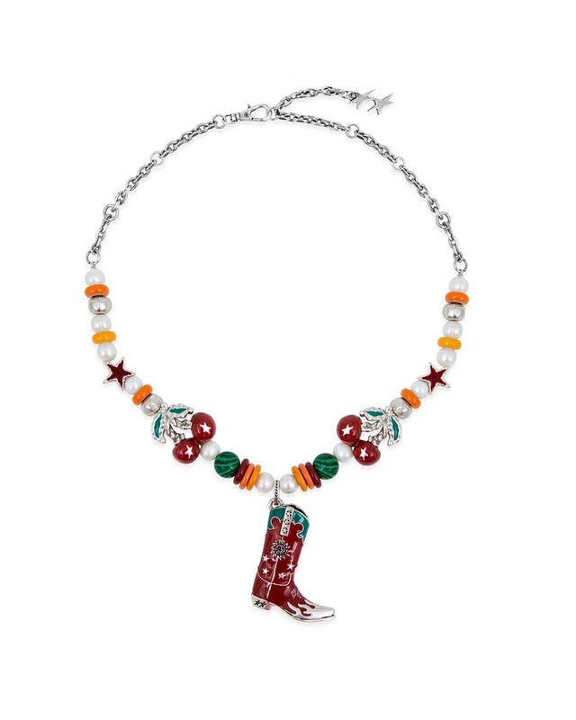 Two Jeys Summer Boot Necklace.