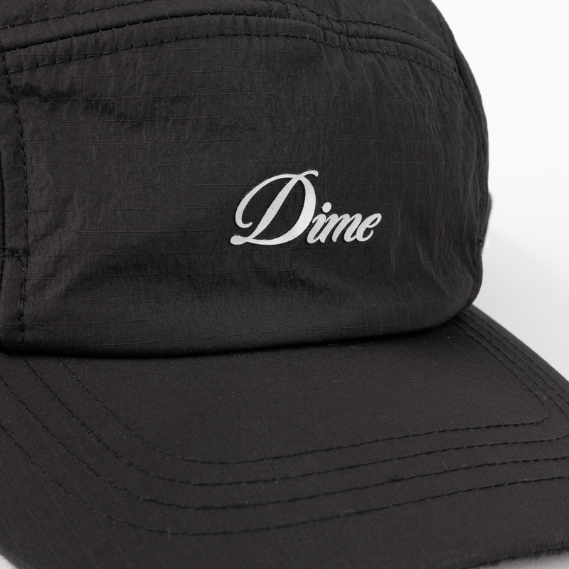 Dime Cursive Earflap Cap, black