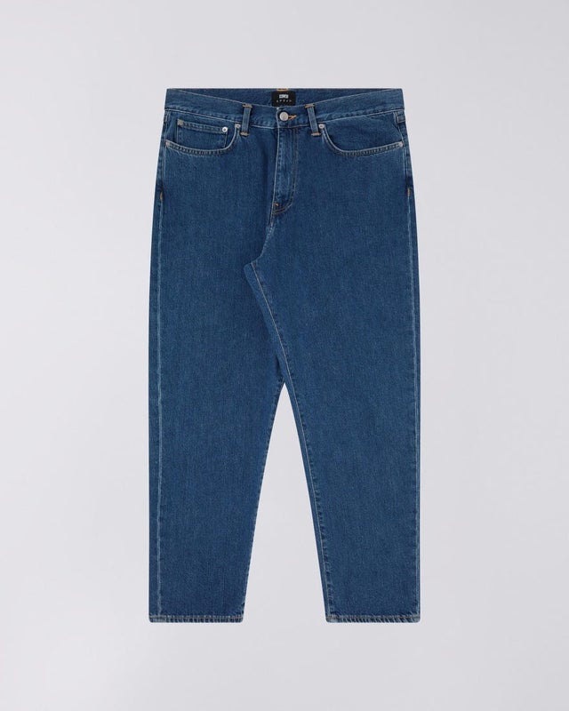 Edwin Cosmos Pant, blue mid marble wash