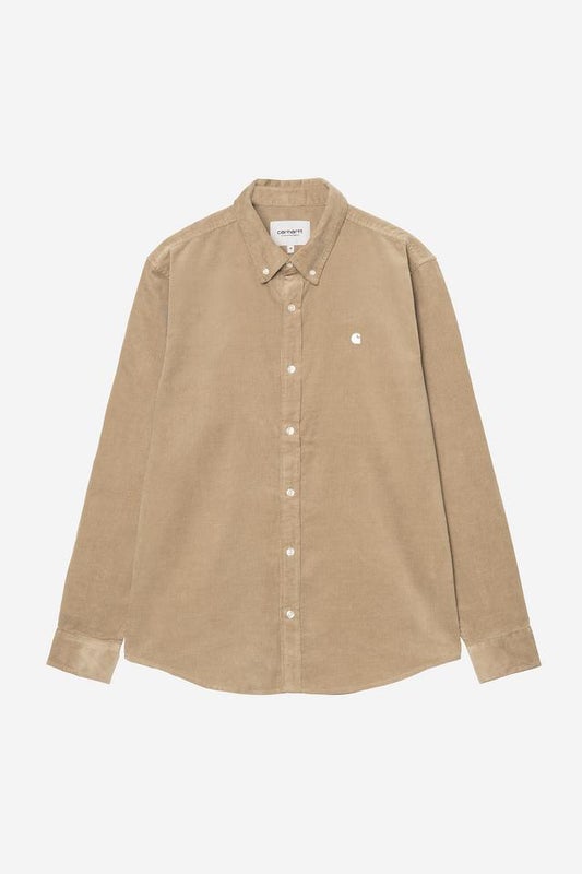 Carhartt Madison Fine Cord Shirt, iroko / wax