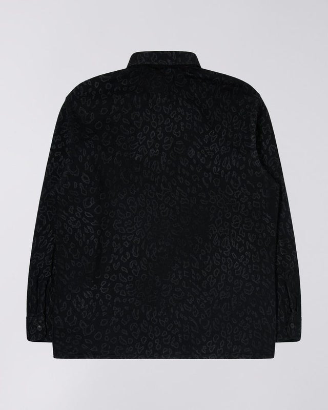 Edwin Rathan Shirt, black leopard