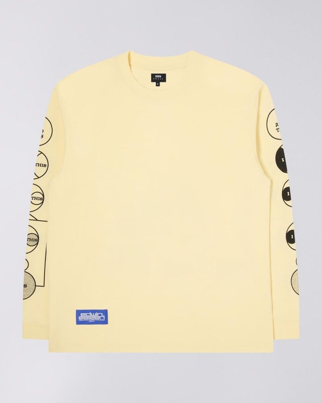Edwin Save LS Tee, tender yellow (garment washed)