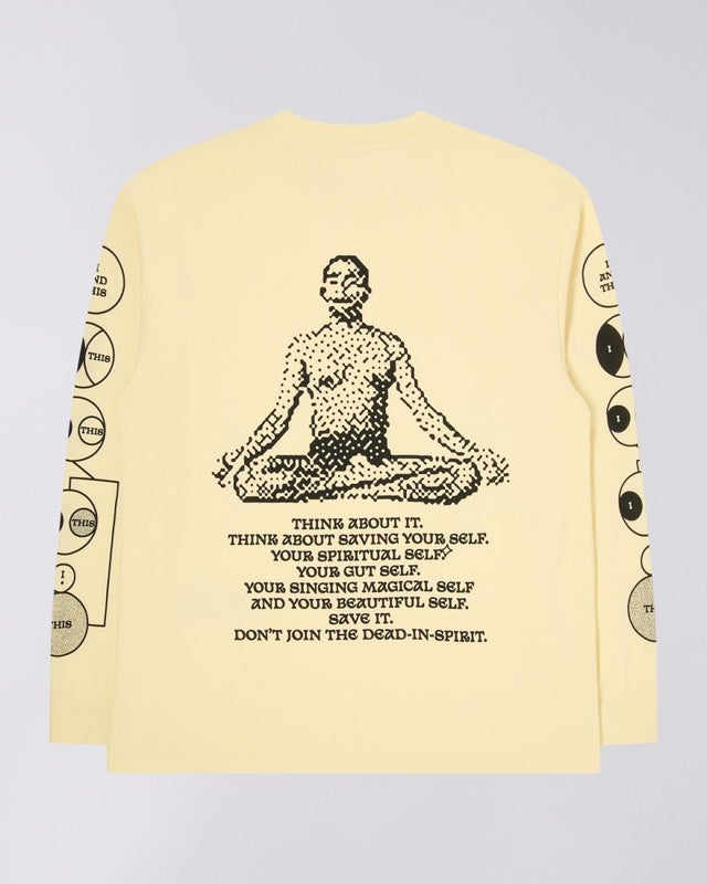 Edwin Save LS Tee, tender yellow (garment washed)