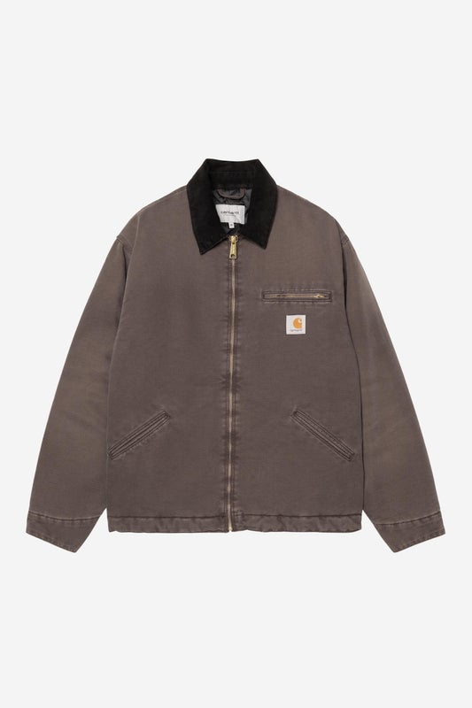 Carhartt OG Detroit Jacket (Winter), tobacco / black (stone canvas)