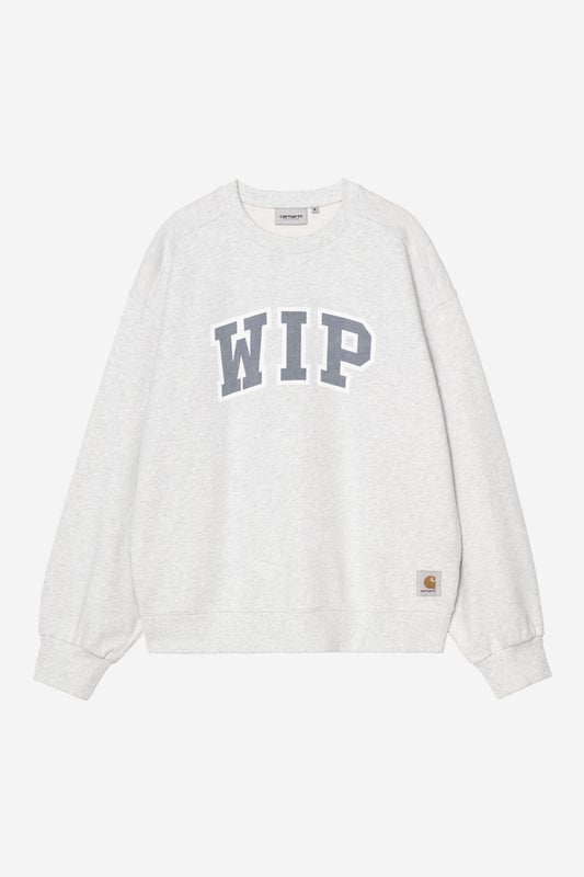 Carhartt WIP III Sweat, ash heather heavy stone wash