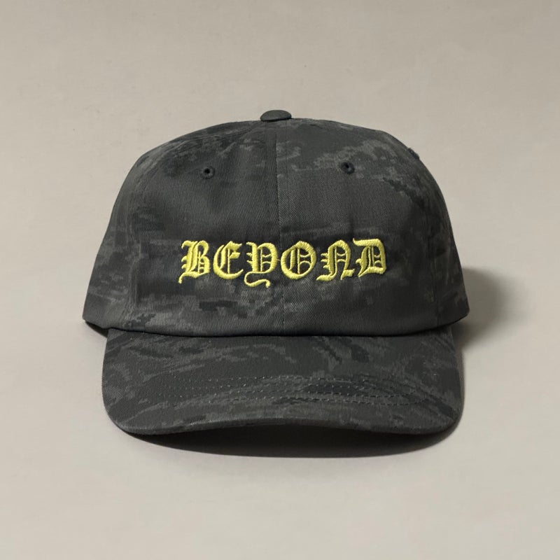 Beyond Kindness 6-panel Hat, black digital camo.