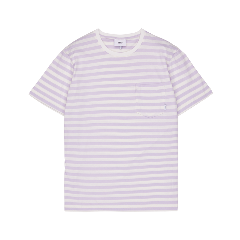 Makia Verkstad Tee, lavender / white