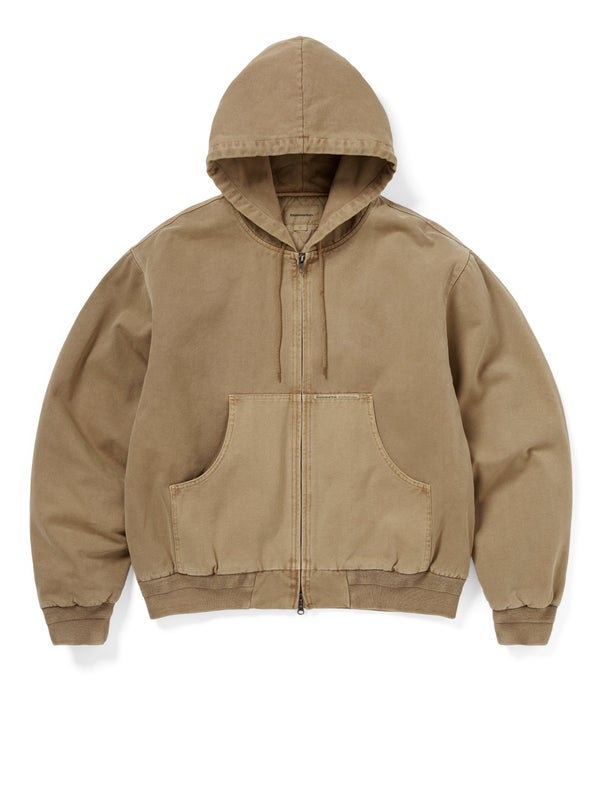 thisisneverthat Overdyed Hooded Jacket, brown