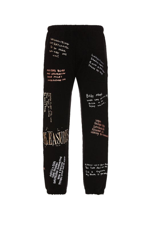 Pleasures Remote Sweatpants, black