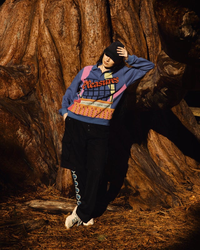 PLEASURES Spotlight Polo, navy