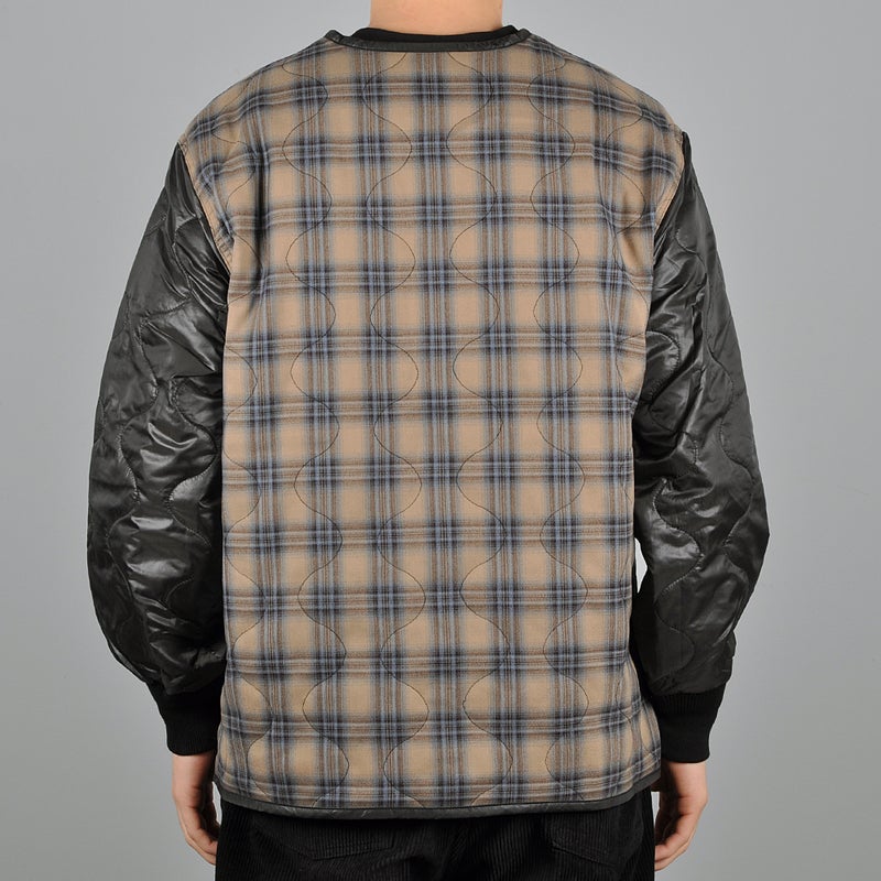 Pleasures Bowery Plaid Liner Jacket, black