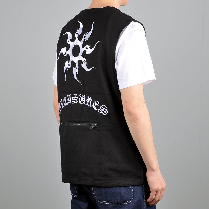 Pleasures Strike Vest, black