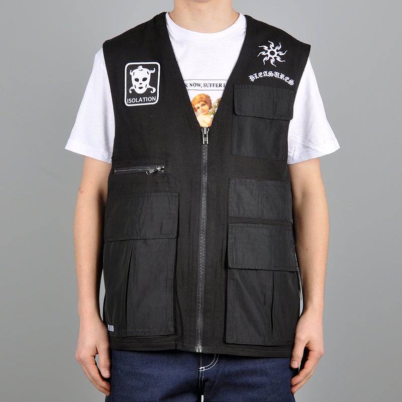 Pleasures Strike Vest, black