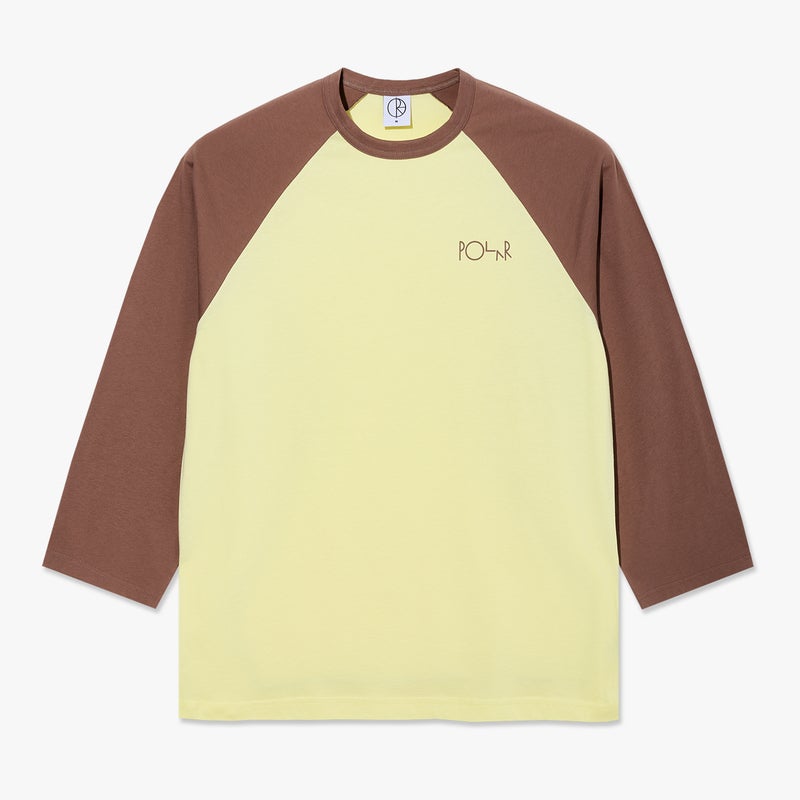 Polar 3/4 Sleeve Tee, cinnamon / light yellow