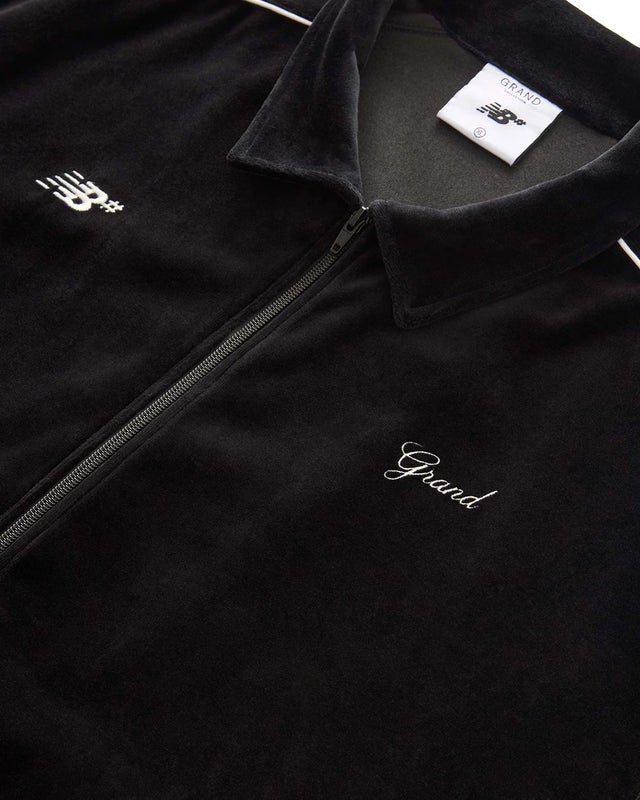 New Balance X Grand Collection Velour Track Jacket, black