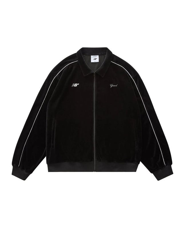 New Balance X Grand Collection Velour Track Jacket, black