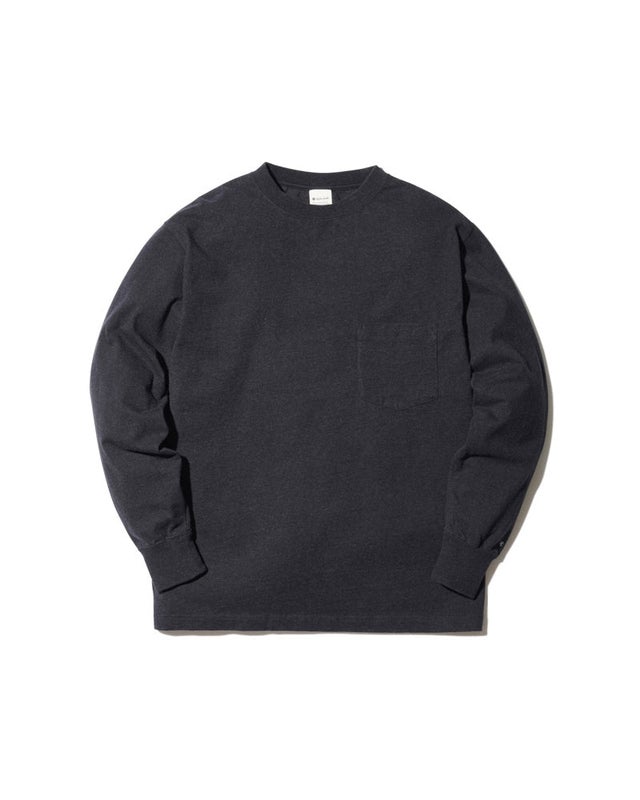 Snow Peak Recycled Cotton Heavy L/S Tee, black